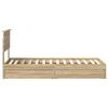 vidaXL Storage Bed with Drawer Sonoma Oak 75 x 190 cm Engineered Wood