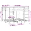 vidaXL Triple Bunk Bed Frame Brown 160 x 200 cm Solid Pine Wood