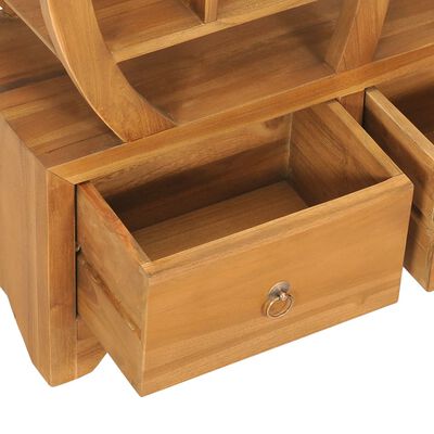 vidaXL Cabinet with Yin Yang Shelf 68x26x83 cm Solid Teak Wood