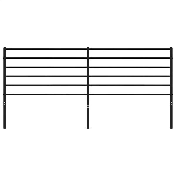 vidaXL Metal Replace Headboard Black 193 cm