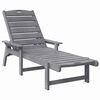 vidaXL Sun Lounger Reclining 3 pcs Light Grey Polyethylene