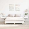 vidaXL Bed Frame No Mattress White 150x200 cm King Size Engineered Wood