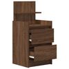 vidaXL Bedside Cabinets with 2 Drawers 2 pcs Brown Oak 38x34x80 cm