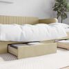 vidaXL Bed Drawers 2 pcs Cream Engineered Wood and Fabric