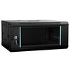 vidaXL Network Cabinet with Storage Black 60 x 35 x 28 cm Steel