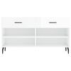 vidaXL Shoe Bench High Gloss White 102x35x55 cm Engineered Wood