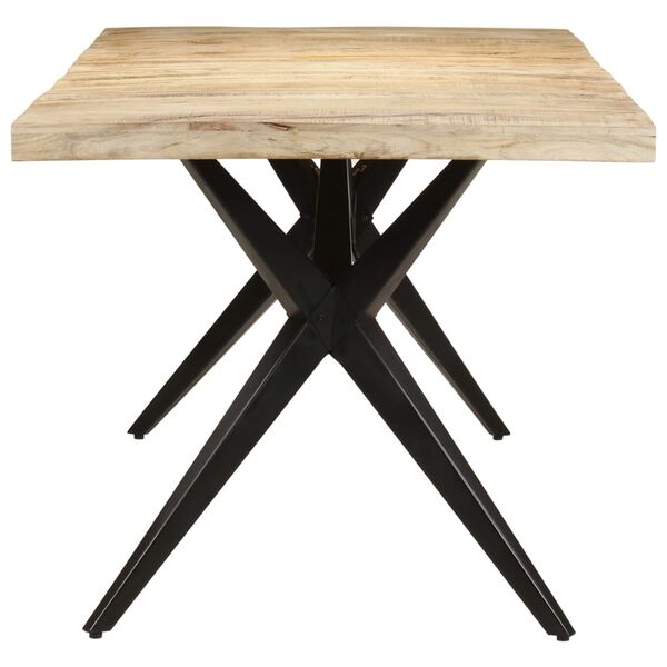 vidaXL Dining Table 200x90x76 cm Rough Mango Wood