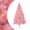 vidaXL Artificial Pre-lit Christmas Tree with 300 LEDs Pink 240 cm PVC