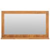 vidaXL Wall Mirror with Shelf 100x12x60 cm Solid Teak Wood