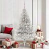 vidaXL Artificial Pre-lit Christmas Tree Silver 180 cm PET