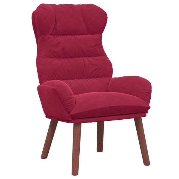 vidaXL Armchair Wine Red 69 x 74 x 93 cm Velvet