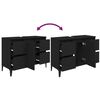 vidaXL Sink Cabinet Black 80x33x60 cm Engineered Wood