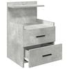 vidaXL Bedside Cabinets 2 pcs with 2 Drawers Concrete Grey 40x36.5x62 cm