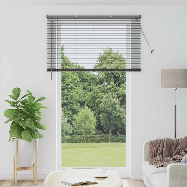 vidaXL Venetian Blinds Manual Dark Grey 220 x 130 cm Aluminium