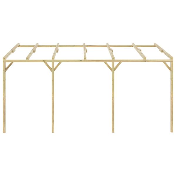 vidaXL Lean-To Pergola 5x3x2.1 m Wood