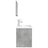 vidaXL 3 Piece Bathroom Furniture Set Concrete Grey Engineered Wood