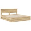 vidaXL Bed Frame with Drawer Sonoma Oak 180 x 200 cm Engineer Wood