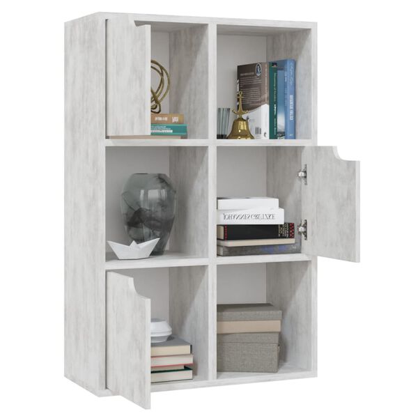 vidaXL Bookshelf Concrete 60x27.5x88 cm Engineered Wood