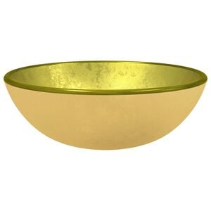 vidaXL Basin Tempered Glass 35x12 cm Gold