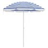 vidaXL Beach Parasol Blue and White 206 x 206 x 212 cm