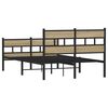 vidaXL Metal Bed Frame without Mattress Sonoma Oak 120x190 cm Small Double