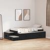 vidaXL Storage Bed Frame with Storage Black Oak 100 cm Engineered Wood