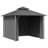 vidaXL Gazebo with Sidewalls&Double Roof 3x3 m Anthracite
