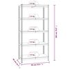vidaXL 5-Layer Storage Shelf Anthracite Steel&Engineered Wood