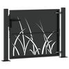vidaXL Garden Gate with Lock Black 100 x 100 cm Powder-coated steel
