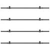 vidaXL Sliding Door Hardware Kit 427 cm Steel Black