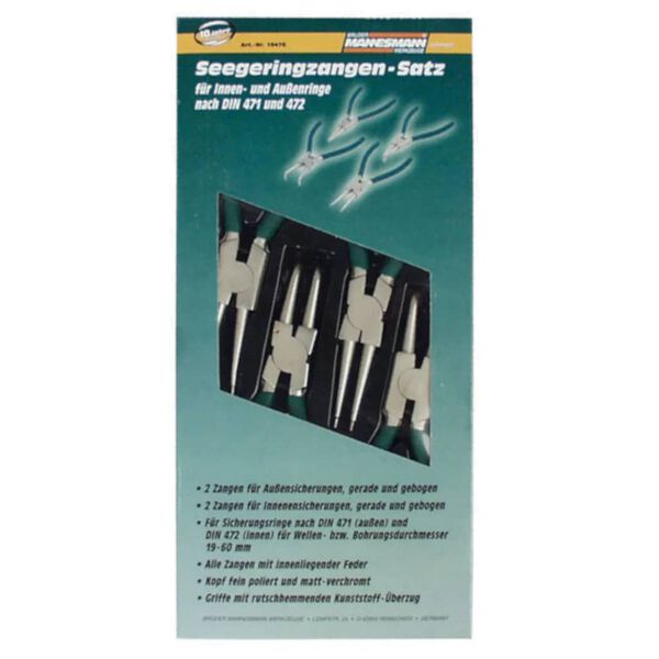 Brüder Mannesmann Four Piece Circlip Pliers Set 10471