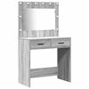vidaXL Dressing Table with Drawer 3 pcs Grey Sonoma Engineered Wood