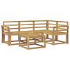 vidaXL Outdoor Sofa Set 5 pcs White 59 x 59 x 37 cm Solid Acacia Wood
