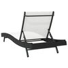 vidaXL Sunlounger Reclining 1-person Black and White 70 x 197 x 82 cm