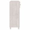 vidaXL Console Table HAMAR White 90x35x90 cm Solid Wood Pine