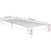 vidaXL Bed Frame without Mattress White 75x190 cm Small Single Engineered Wood