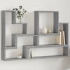 vidaXL Wall Shelf Grey Sonoma 96x12x64 cm Engineered Wood