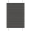vidaXL Pleated Blind Black 100x150 cm Fabric Width 99.4 cm Polyester