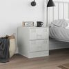 vidaXL Bedside Cabinet White 34.5x39x44 cm Steel