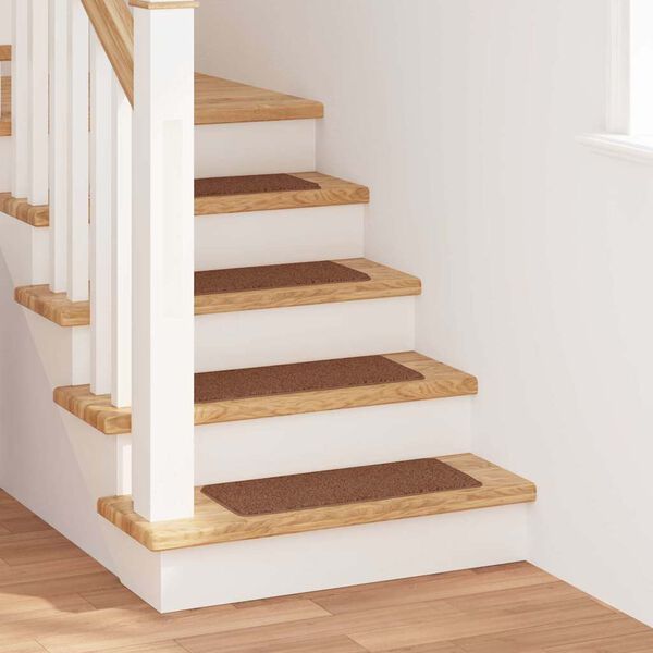 vidaXL Anti-slip Stair Mats Latex backing 15 pcs Yellow 60 x 25 cm PP