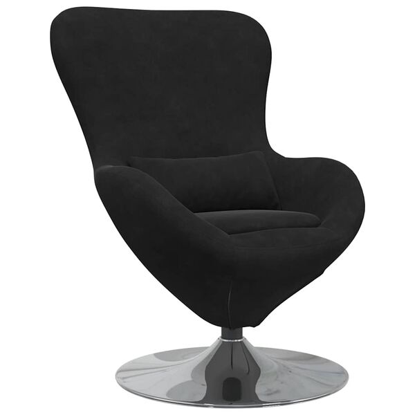 vidaXL Egg Chair Black 63 x 73 x 90 cm Velvet