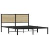 vidaXL Metal Bed Frame without Mattress Sonoma Oak 140x200 cm