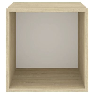 vidaXL Wall Cabinets 2 pcs White and Sonoma Oak 37x37x37 cm Engineered Wood