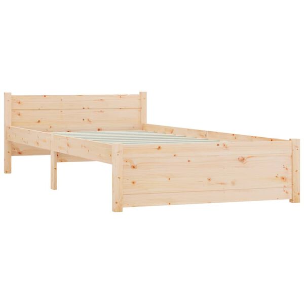 vidaXL Bed Frame without Mattress Solid Wood 90x190 cm Single Single