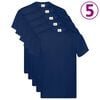 vidaXL Shirt 5 pcs Blue 5XL Cotton