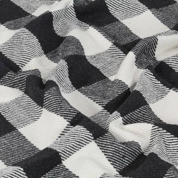vidaXL Throw Cotton Check 160x210 cm Anthracite