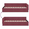 vidaXL Corner Bed Frame with Headboard Wine Red 100 cm x 200 cm Velvet