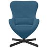 vidaXL Egg Chair Blue 63 x 73 x 90 cm Velvet