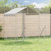 vidaXL Outdoor Dog Kennel with Roof Silver 14x2x2.5 m Galvanised Steel