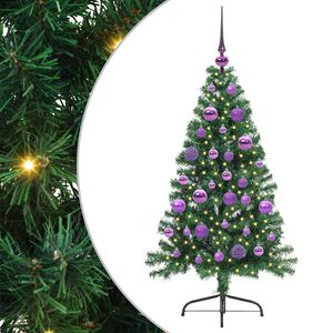 vidaXL Artificial Pre-lit Christmas Tree Green 120 cm PVC